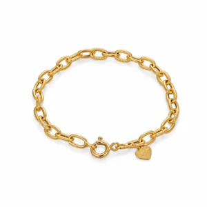 BRACCIALE ORO GIALLO CATENA LUCIDO LAVORATA