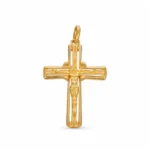 CIONDOLO ORO GIALLO CROCE CON GESÙ