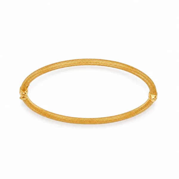 BRACCIALE ORO GIALLO RIGIDO LUC SATINATO