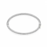 BRACCIALE ORO BIANCO RIGIDO LUC SATINATO