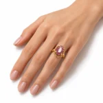 ANELLO ORO GIALLO CON AMETISTA