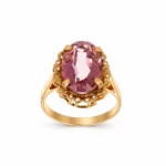 ANELLO ORO GIALLO CON AMETISTA