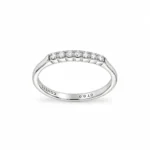 ANELLO ORO BIANCO RIVIERA CON DIAMANTI COMETE KT 0.07 G VS1