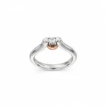 ANELLO DUE ORI SOLITARIO CON DIAMANTE SALVINI KT 0.08 VVS F