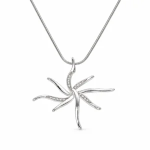 COLLANA ORO BIANCO CON DIAMANTI KT 0.15 G VS1