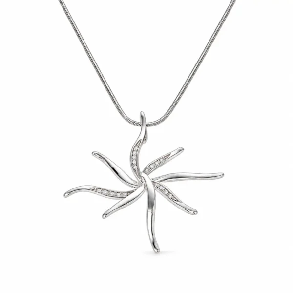 COLLANA ORO BIANCO CON DIAMANTI KT 0.15 G VS1