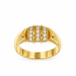 ANELLO DUE ORI CON ZIRCONI BIANCHI