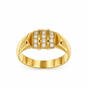ANELLO DUE ORI CON ZIRCONI BIANCHI