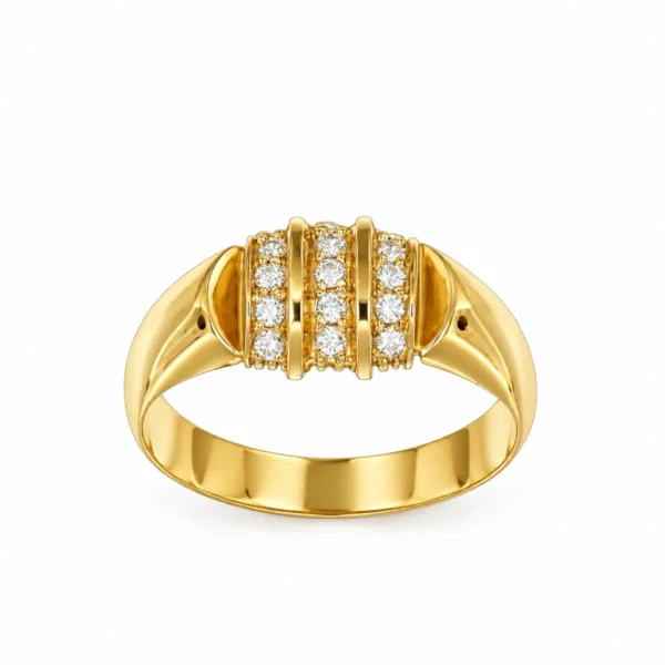 ANELLO DUE ORI CON ZIRCONI BIANCHI