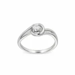 ANELLO ORO BIANCO CON DIAMANTE GIORGIO VISCONTI KT 0.03