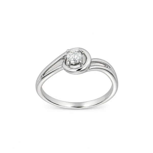 ANELLO ORO BIANCO CON DIAMANTE GIORGIO VISCONTI KT 0.03