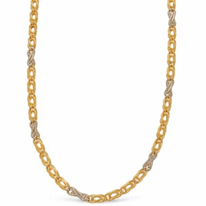 COLLANA DUE ORI MANCINI GR 7.6