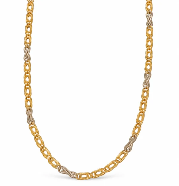COLLANA DUE ORI MANCINI GR 7.6