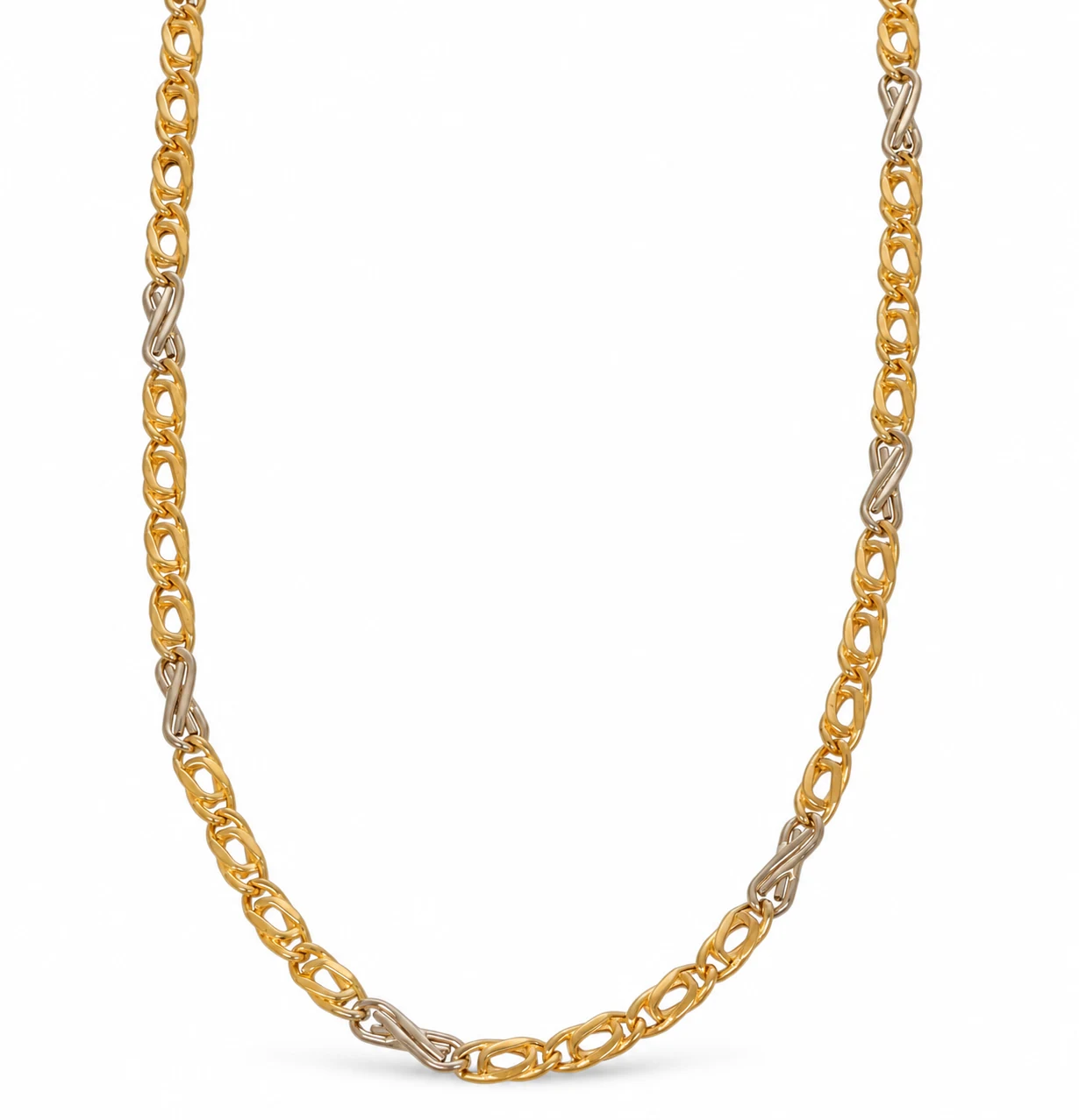 Collana due ori mancini, oro 18 kt