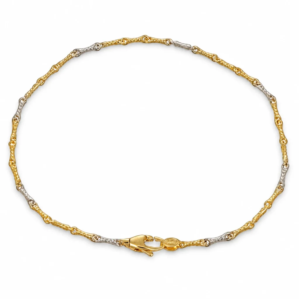 Bracciale due ori, oro 18 kt