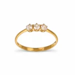 ANELLO ORO GIALLO TRILOGY CON ZIRCONI