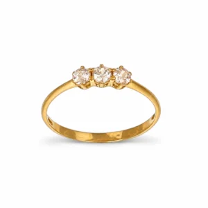 ANELLO ORO GIALLO TRILOGY CON ZIRCONI