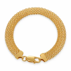 BRACCIALE ORO GIALLO SEMIRIGIDO RETE