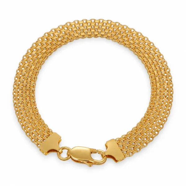 BRACCIALE ORO GIALLO SEMIRIGIDO RETE