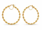 ORECCHINI ORO GIALLO CERCHI TORCION