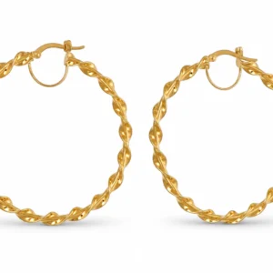 ORECCHINI ORO GIALLO CERCHI TORCION