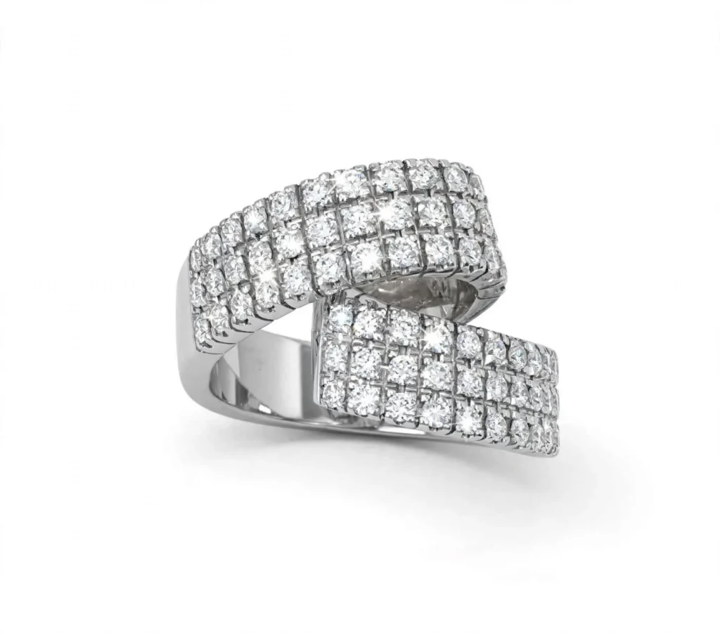 Anello oro bianco con diamanti Damiani