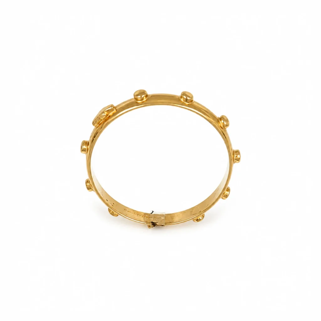 Anello oro giallo rosario, oro 18 kt