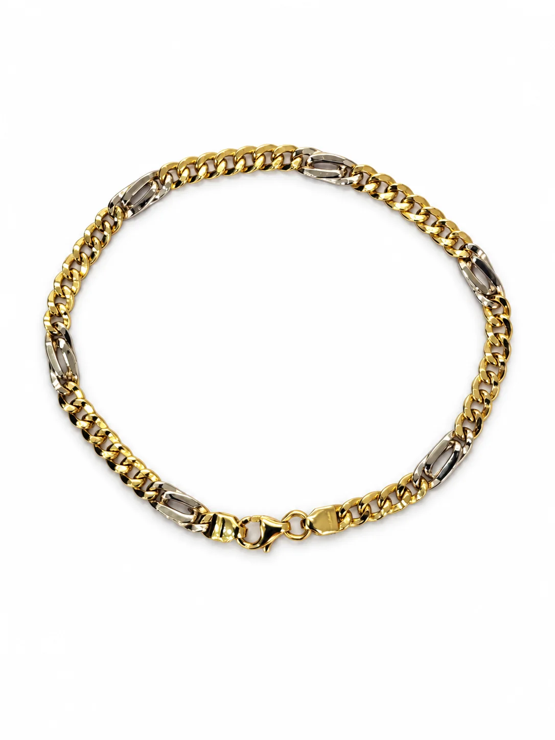 Bracciale due ori, oro 18 kt