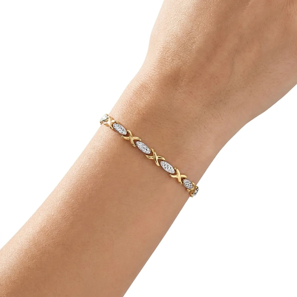 bracciale semirigido due ori 18 kt