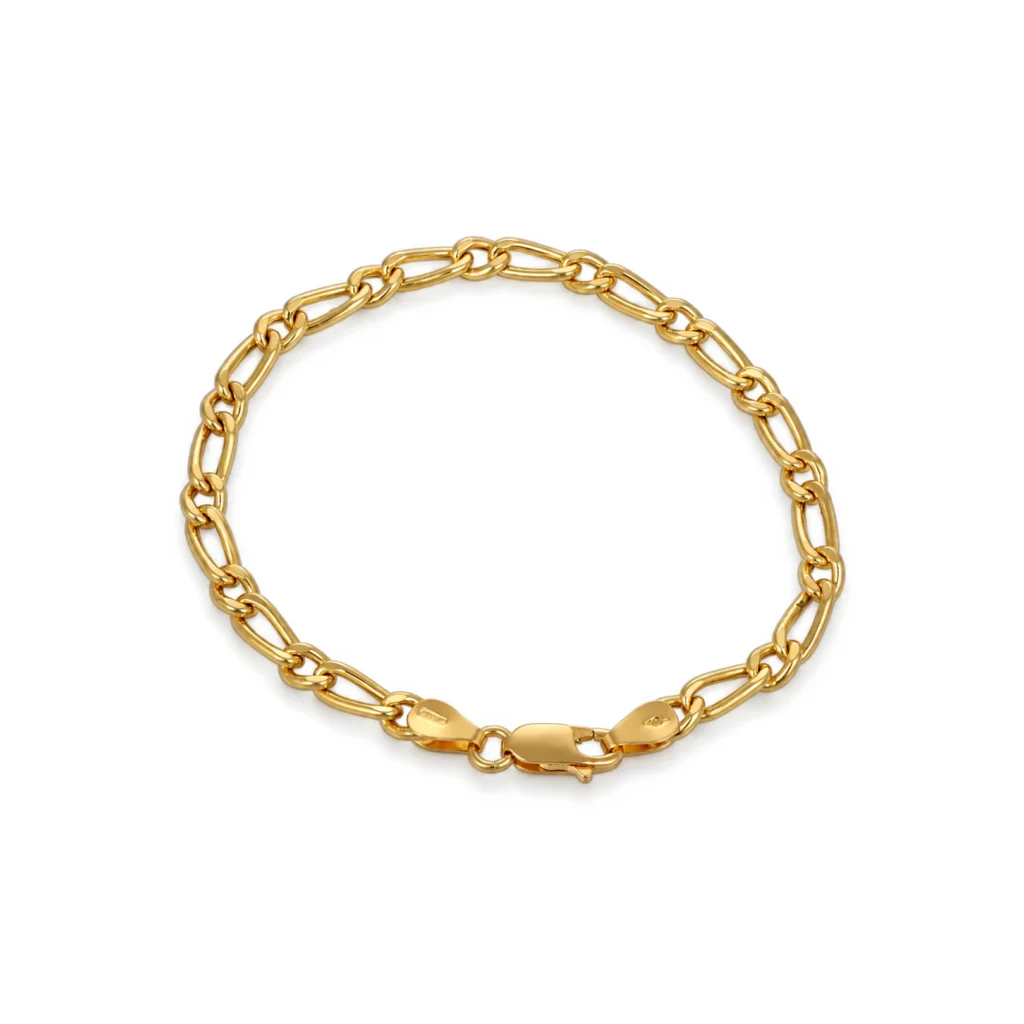 Bracciale oro giallo 1+1, oro 18 kt, lunghezza 18,2 cm