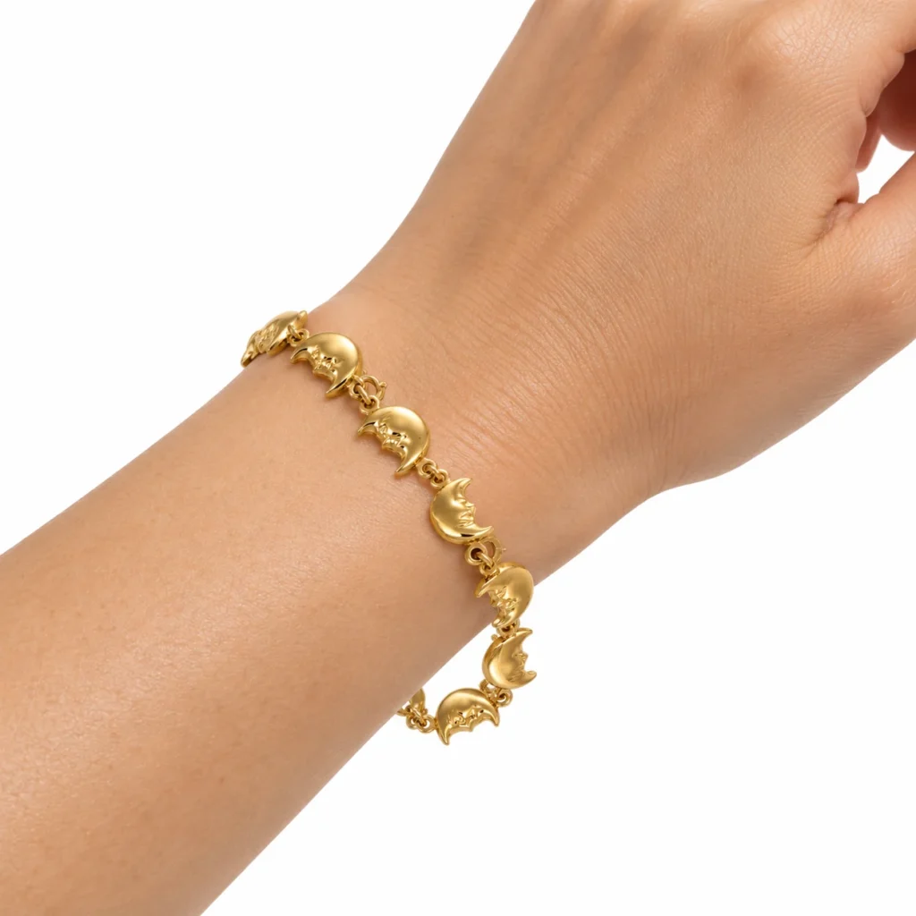 bracciale lune oro giallo 18 kt
