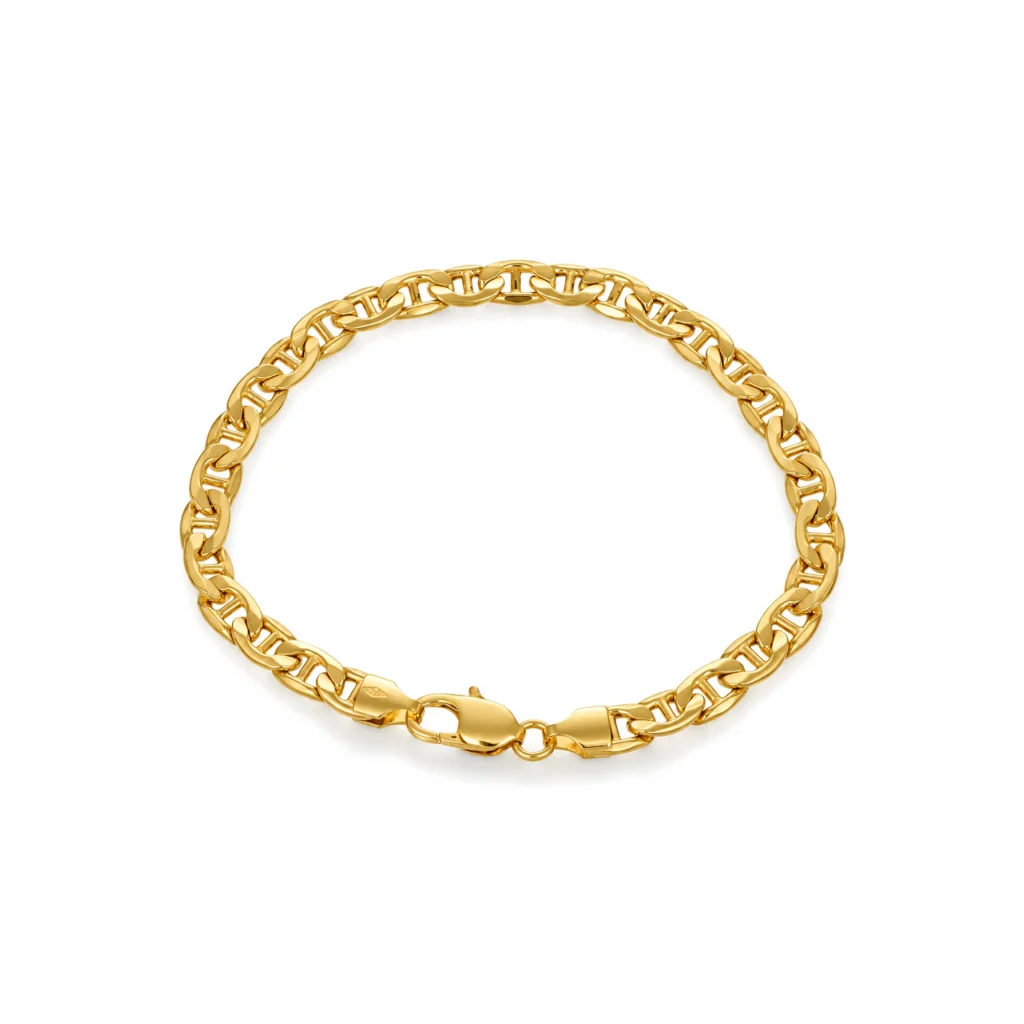 Bracciale oro giallo, oro 18 kt, lunghezza 20,6 cm