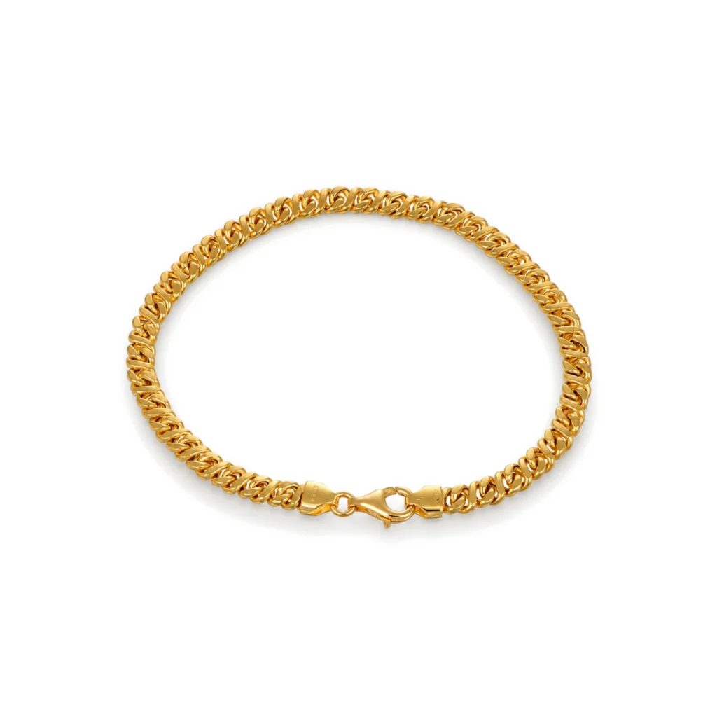 Bracciale oro giallo, oro 18 kt, lunghezza 20,6 cm