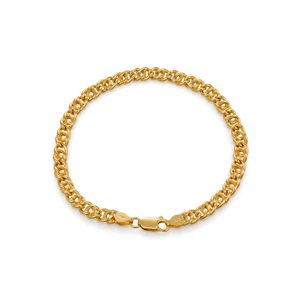 Bracciale oro giallo, oro 18 kt, lunghezza 20 cm