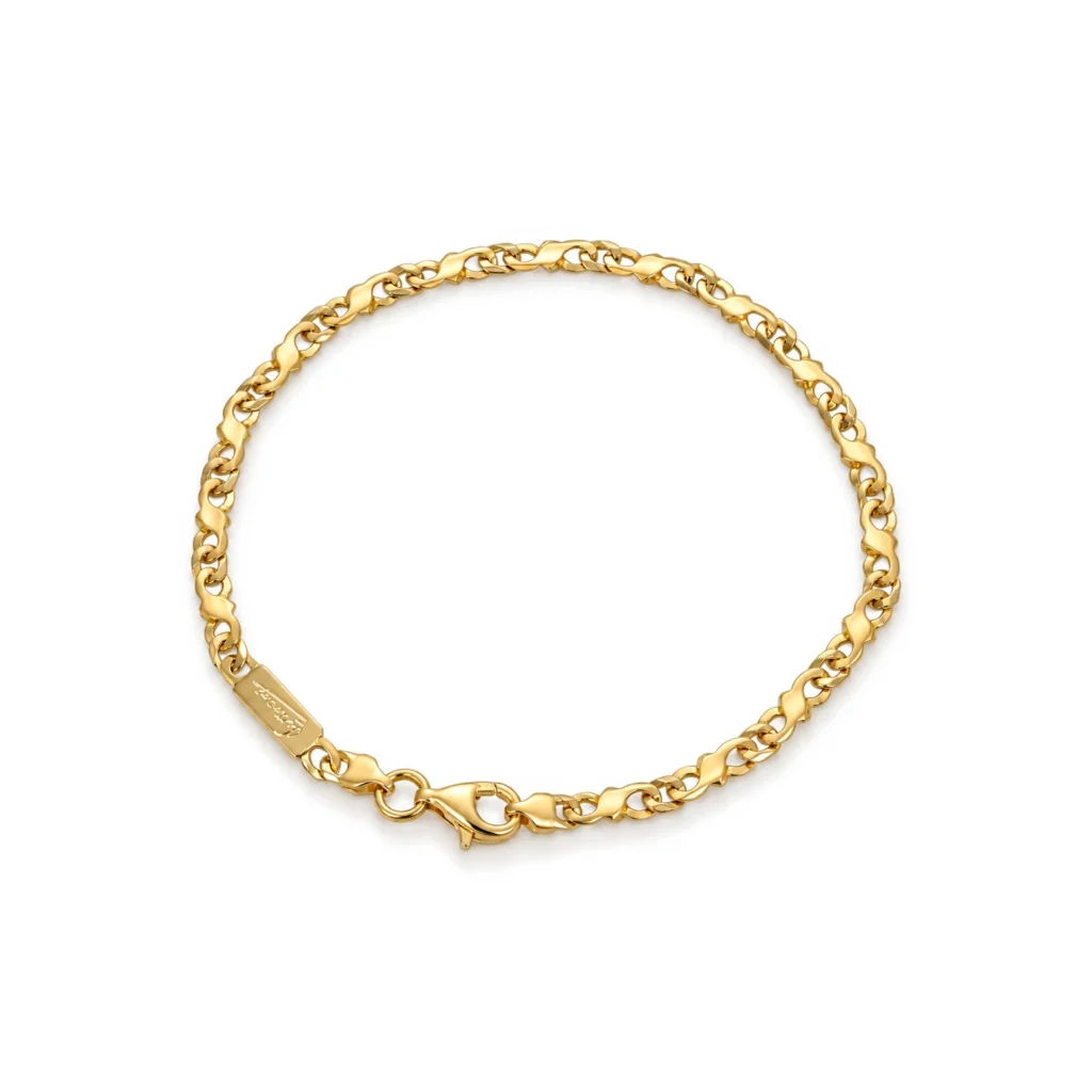 Bracciale oro giallo, oro 18 kt, lunghezza 21,5 cm