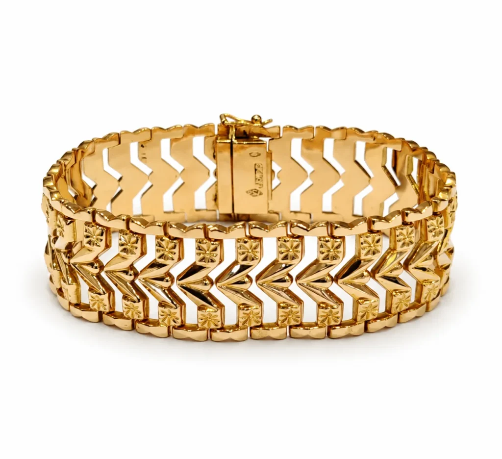 Bracciale oro giallo tappeto, oro 18 kt