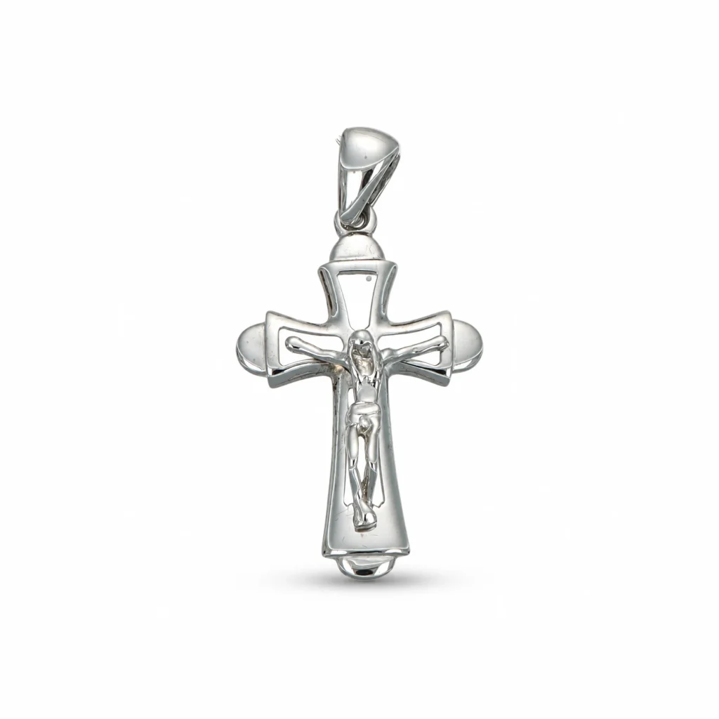 Ciondolo oro bianco croce