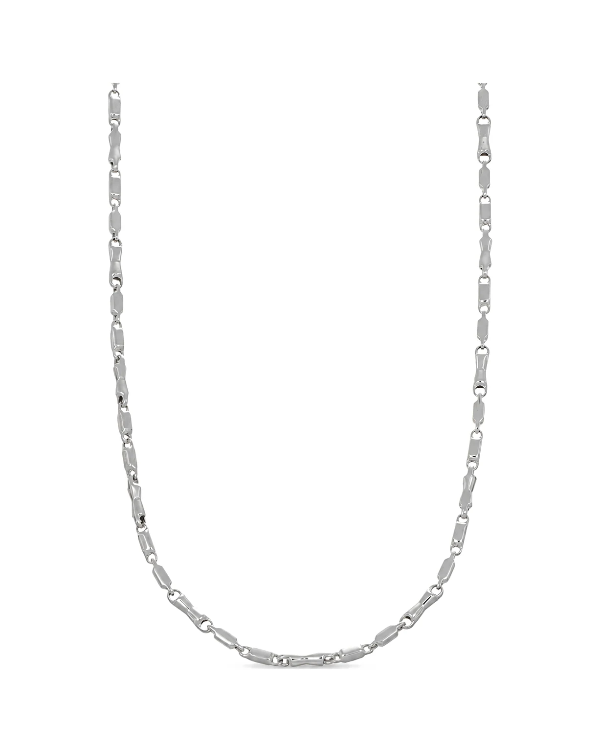 Collana oro bianco, oro 18 kt, lunghezza 51 cm