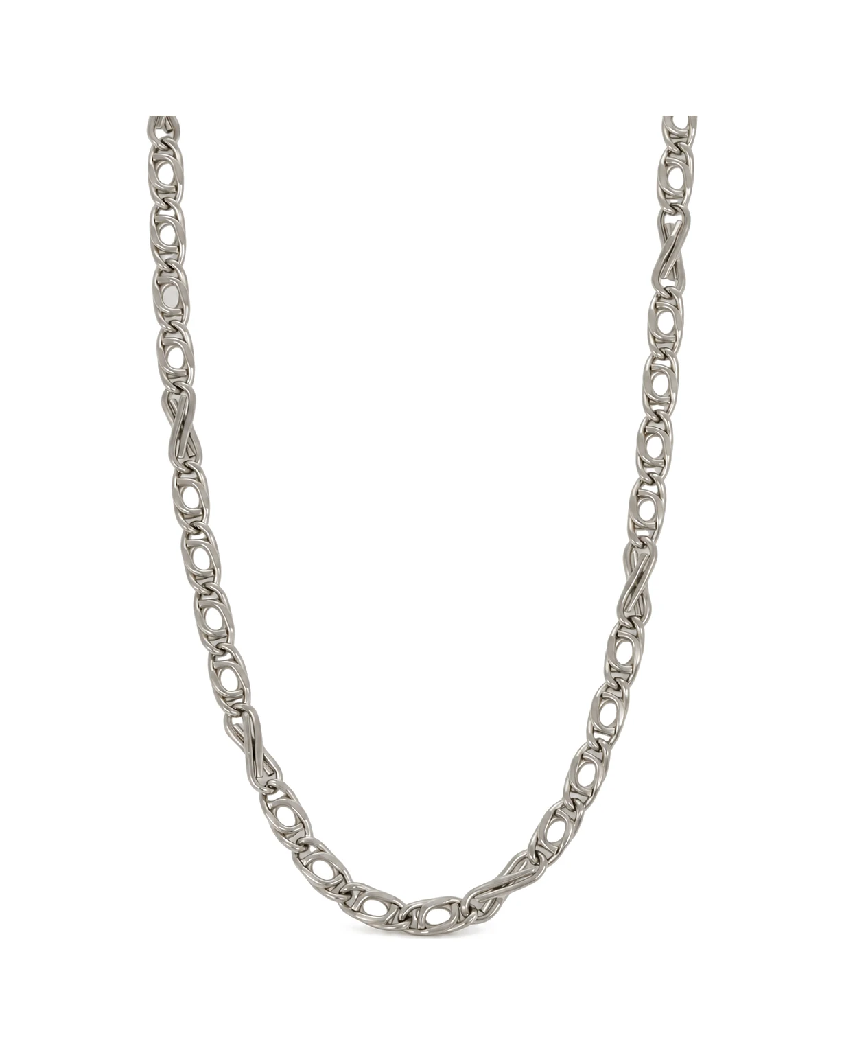 Collana oro bianco, oro 18 kt, lunghezza 50 cm