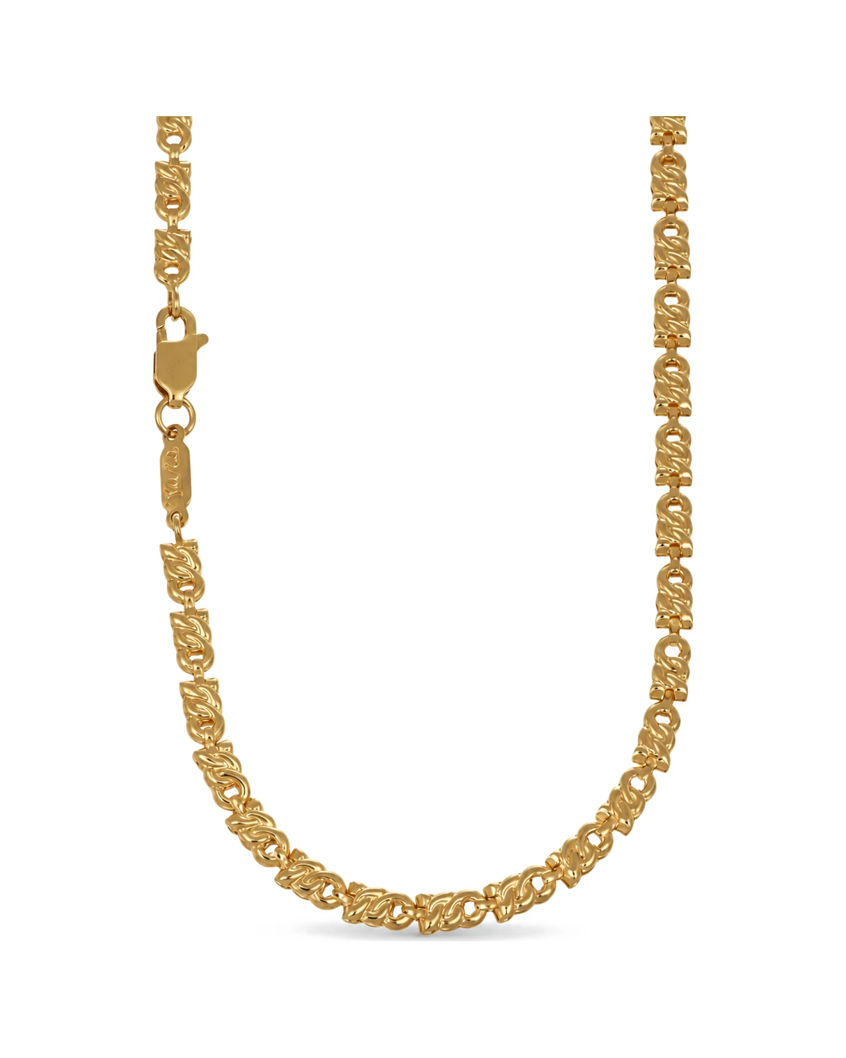 Collana oro giallo fascette semirigide Sara, lunghezza 44,5 cm