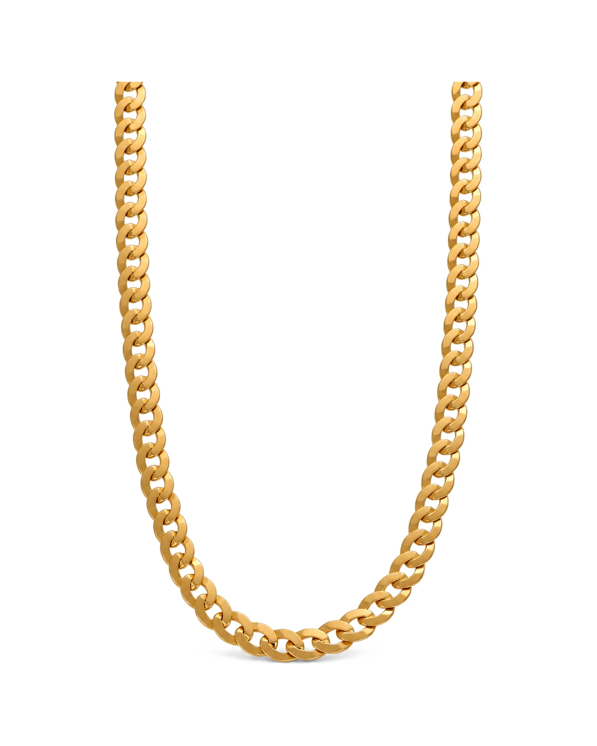 Collana oro giallo maglia piatta, oro 18 kt, lunghezza 50 cm