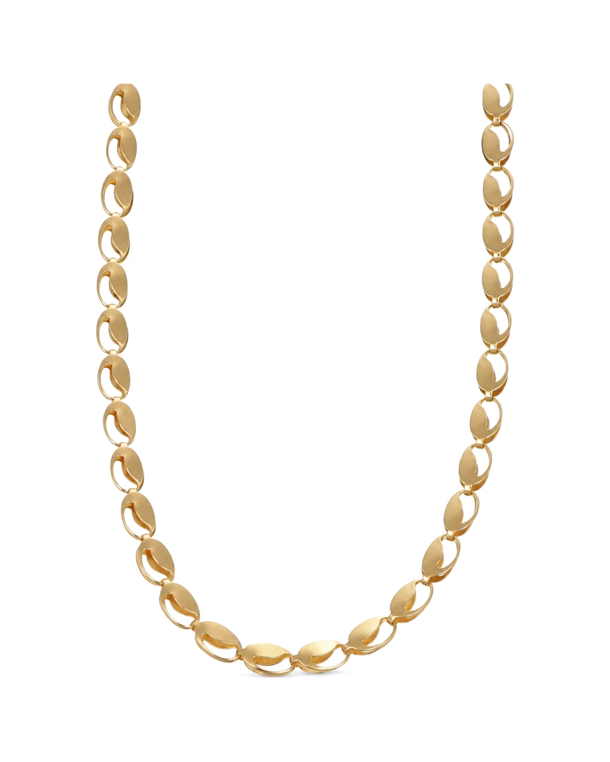 Collana oro giallo ovali, oro 18 kt, lunghezza 40 cm