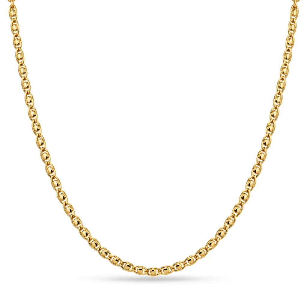 Collana oro giallo sottile, oro 18 kt