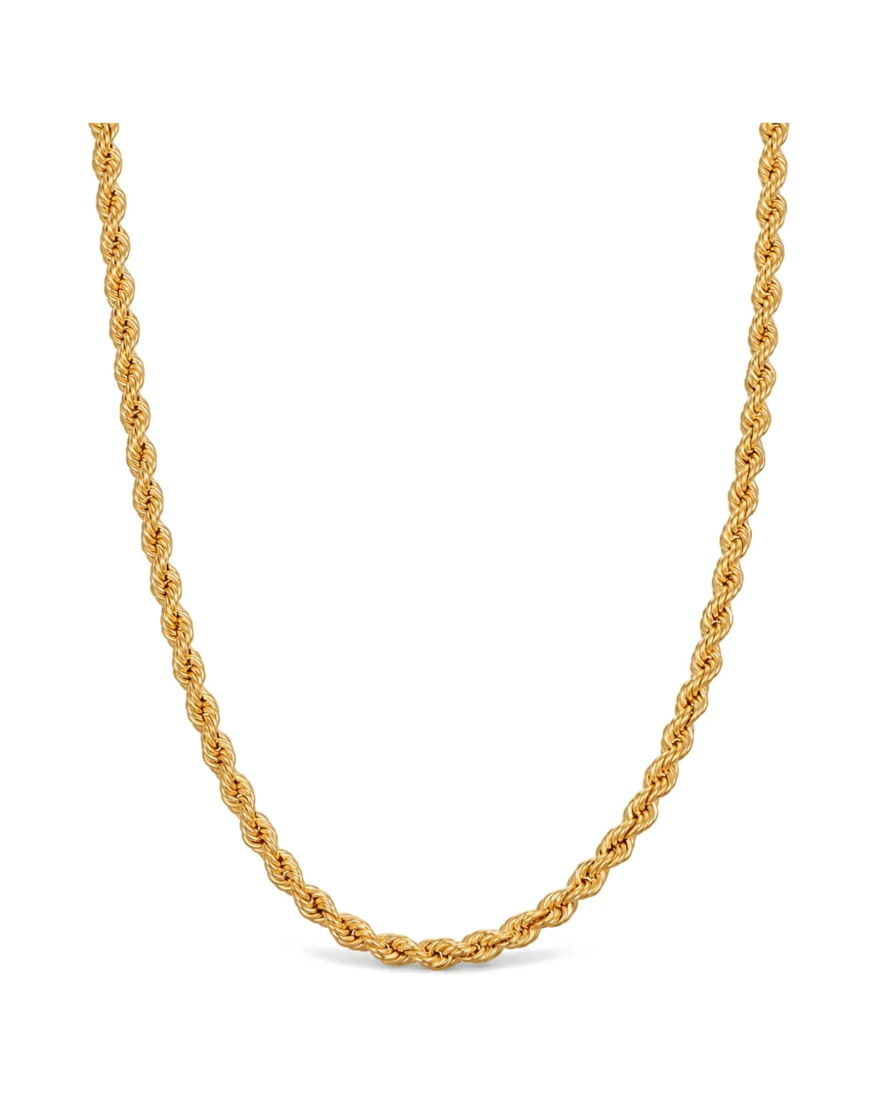Collana oro giallo torcion lunga, oro 18 kt, lunghezza 81 cm